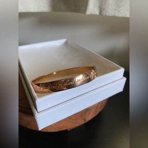 Kate Spade NWOT “Hand in Hand” 14K Rose Gold Woman Bangle Bracelet